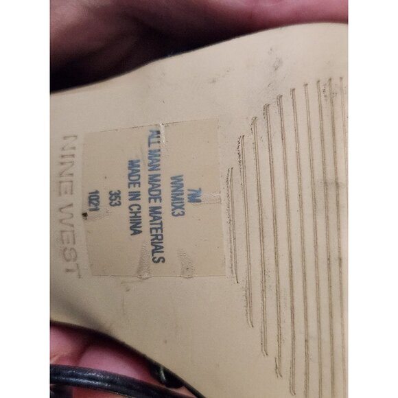 Nine West Mix 3 Black Strappy Gladiator Heeled Sandal/Sz. 7M NWOB - Picture 9 of 9